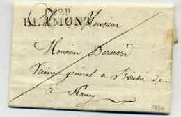 P52P BLAMONT - Ecrite De St Martin / Dept De La Meurthe / 1830 - 1801-1848: Précurseurs XIX