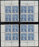 Canada 1955 MNH Sc #358 5c Sir Charles Tupper Plate #2 Set Of 4 - Plattennummern & Inschriften