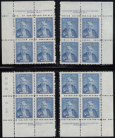 Canada 1955 MNH Sc #358 5c Sir Charles Tupper Plate #2 Set Of 4 - Plate Number & Inscriptions