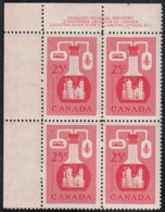 Canada 1956 MNH Sc #363 25c Chemical Industry Plate #1 UL - Plaatnummers & Bladboorden