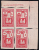 Canada 1956 MNH Sc #363 25c Chemical Industry Plate #2 UR - Números De Planchas & Inscripciones