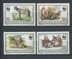 268 - BURUNDI 1992 - Yvert 968/71 - WWF Felin Serval - Neuf ** (MNH) Sans Trace De Charniere - Ungebraucht