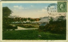 NEW YORK - GARDEN & GREEN HOUSE - CENTRAL PARK - MAILED 1916 (BG9195) - Parks & Gardens