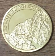 83 GORGES DU VERDON MÉDAILLE TOURISTIQUE SOUVENIRS ET PATRIMOINE EN COULEURS JETON MEDALS COINS TOKENS - Autres & Non Classés