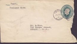 Canada Postal Stationery Ganzsache Entier 2c. GV. EDSON Alta 1921 NEWARK New Jersey United States - 1903-1954 Kings