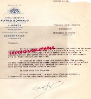 87- LIMOGES- RARE LETTRE ETS. ALFRED BONNAUD-MANUFACTURE BONNETERIE-8 AVENUE DE JUILLET- - Kleding & Textiel