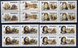 POLAND 1975 Bicentenary Of US Independence In Blocks Of 4 MNH / **. Michel 2400-04 - Unused Stamps