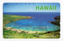HAWAII TELECARTE JAPON Palmier HANAUMA BAY état Moyen - Hawaï