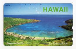 HAWAII TELECARTE JAPON Palmier HANAUMA BAY état Moyen - Hawaii