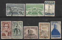 1957 Cuba Palacio De Justicia-biblioteca-club Filatelico-retiro De Piedad-perros 8v - Used Stamps