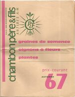 Publicité ,4 Pages , 3 Scans , Graines, Oignons à Fleurs,plantes , Chambon Père & Fils, ANTIBES , 1967, Frais Fr 1.75 E - Advertising