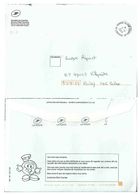 Cachet Manuel De Libourne Service Client Courrier _ Enveloppe De Service Repiquée - Logo Passage à L'Euro - Manual Postmarks