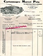 10-STE  SAINTE SAVINE- LETTREE MARCEL PRIN PERE  -MANUFACTURE CARTONNAGES- BOITES PLIANTES-CARTONNERIE IMPRIMERIE- - Druck & Papierwaren