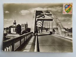 Carte Postale : 47 CASTELMORON : Pont Et Hôtel De Ville, Timbre En 1961 - Castelmoron