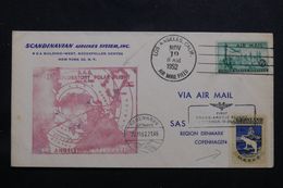 ETATS UNIS - Enveloppe De Los Angeles Pour Copenhague Par 1er Vol Polaire En 1952 - L 65487 - Marcofilia