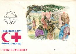 Block Somalia Norwegen - Rotes Kreuz Afrika - Behinderung Hilfe Krücke - Gemeinschaftsausgabe - First Aid