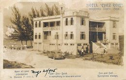 Real Photo Varadero Hotel " Chez Roig " . American Car. Some Surface Defects - Cuba