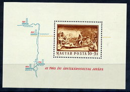 HUNGARY 1965 Flood Relief  Block MNH / **.  Michel Block 49 - Blokken & Velletjes