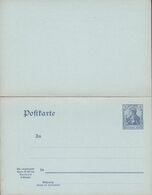 Deutsches Reich Postal Stationery Ganzsache Entier 1902, 2Pf. + 2Pf. Germania Mit Antwort Unused (2 Scans) - Postcards