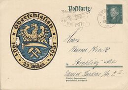 Deutsches Reich Postal Stationery Ganzsache Entier Ebert 'Oberschlesien' Cachet Slogan 'Luftpost' BERLIN C. 1931 - Cartes Postales