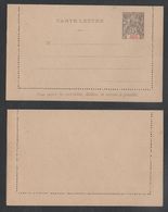 GRANDE COMORE / 1901 - ENTIER POSTAL - CARTE LETTRE SANS DATE - ACEP # 5 (ref E1044) - Briefe U. Dokumente