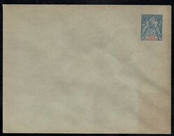 GOLFE DU BENIN / 1892 ENTIER POSTAL 15 C. BLEU - ENVELOPPE / ACEP # 4 (ref LE3905) - Covers & Documents