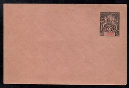 GRANDE COMORE / 1897 ENTIER POSTAL 25 C. NOIR/ROSE - ENVELOPPE / ACEP # 5 (ref LE3914) - Storia Postale