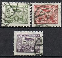 POLOGNE POSTE AERIENNE 7-8-9 - Used Stamps