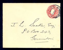 SOUTH AFRICA - Cover With Imprinted Value Sent 1927. In Good Condition. - Covers & Documents