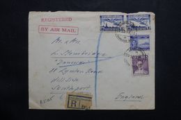 SIAM - Enveloppe Commerciale En Recommandé De Bangkok Pour Southport En 1953 - L 65594 - Siam