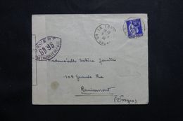 FRANCE - Vignette Religieuse De Josselin Au Verso D'une Enveloppe En 1939 Avec Contrôle Postal - L 65609 - Cartas & Documentos