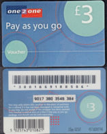 Tc010 GREAT BRITAIN, One2one £3 Pay As You Go Phonecard, Used - [ 8] Firmeneigene Ausgaben