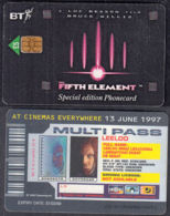 Tc014 GREAT BRITAIN, E-343 Chip BT - Cinema Special Edition - The Fifth Element - Used - [ 8] Firmeneigene Ausgaben