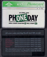 Tc056 GREAT BRITAIN 1995, BT 20 Units, 'Phoneday' - [ 8] Firmeneigene Ausgaben