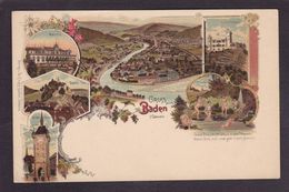 CPA Suisse Helvétia Schweiz Svizzera Non Circulé Litho Gruss Canton D' Argovie Baden - Baden