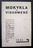 Lithuanian Magazine – Mokykla Ir Visuomenė No. 3 1934 - Revues & Journaux