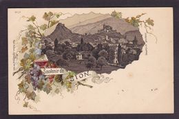 CPA Suisse Helvétia Schweiz Svizzera Non Circulé Litho Gruss Canton Du Valais SION - Sion