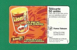 VARIÉTÉS FRANCE TÉLÉCARTE 1997 / 11  GEM2   50 UNITES LION NESTLE  UTILISÉE - Fehldrucke