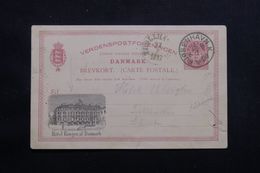 DANEMARK - Entier Postal Avec Repiquage De " Hôtel Kongen Af Danmark " De Copenhague En 1894 Pour La Suède - L 65655 - Interi Postali