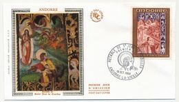 ANDORRE - 3 Enveloppes FDC Soie =>  Retable De St Jean De Caselles - 1969 - FDC