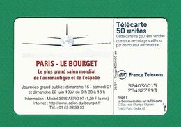 VARIÉTÉS FRANCE TÉLÉCARTE 1997 / 05  GEM1A   SALON DU  BOURGET    50 UNITES   UTILISÉE - Variétés