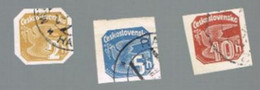 CECOSLOVACCHIA (CZECHOSLOVAKIA) - SG N364.370 - 1937  NEWSPAPER STAMPS: DOVE (IMPERFORATED)  - USED - Francobolli Per Giornali