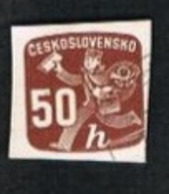 CECOSLOVACCHIA (CZECHOSLOVAKIA) - SG N474 - 1946  NEWSPAPER STAMPS: MESSENGER 50 (IMPERFORATED)  - USED - Francobolli Per Giornali