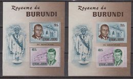 Burundi 1996 John F. Kennedy 2 M/s (perforated & IMPERFORATED) ** Mnh (49063) - Unused Stamps