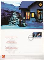 Norway 2006 Card With Imprinted Stamp And Greetings For Christmas 2006   Used - Briefe U. Dokumente