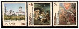 Moldova 1997 .  Christmas '97 (Monastery,Icons). 3v:10b,45b,5L.    Michel #  253-55 - Moldavie