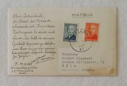 Cartolina Illustrata Da Istanbul Per Bâle (CH) 1948 - Cartas & Documentos