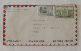 Busta Di Lettera Per Via Aerea Da Montreal Per Rapallo (Ita) 1952 - Exprès