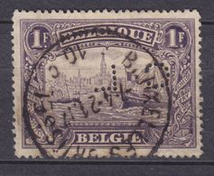 Belgium Perfin Perforé Lochung 'CL' Credit Lyonnais 1915, Mi. 125 A Hafen Antwerpen BRUXELLES Cancel (2 Scans) - 1909-34