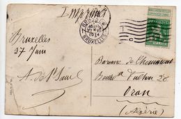 Belgique--1914--carte Postale De BRUXELLES Pour ORAN (Algérie)....timbre....cachet....mention IMPRIMES - 1914-1915 Cruz Roja